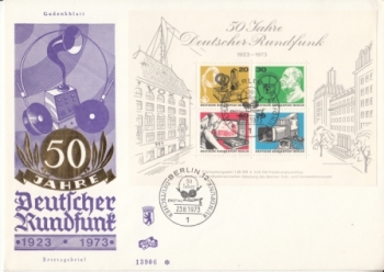 Západní Berlín FDC 0455 / 458 (BL 4) ● - 1973